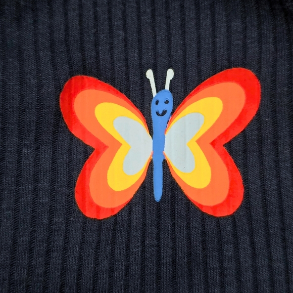 ☘️3/$15☘️ Old Navy - Navy Blue Butterfly Top and Shorts Set - Picture 3 of 5